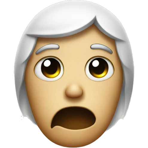 Sad face with finger cross emoji