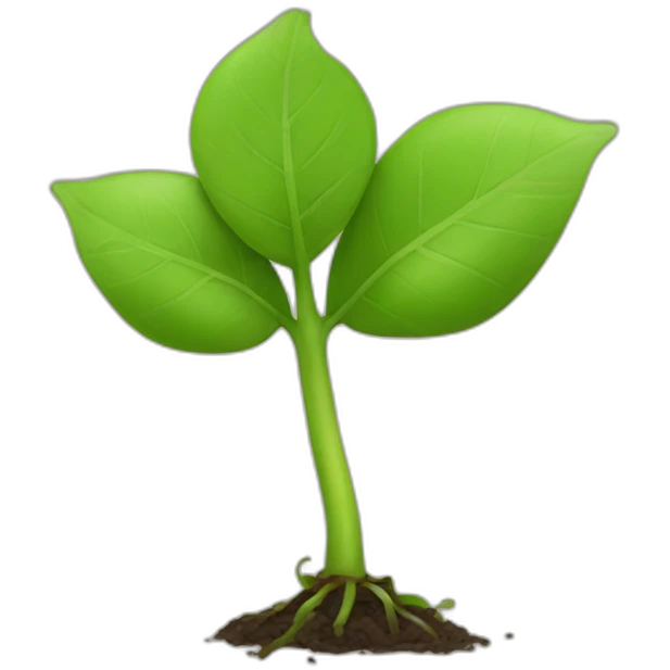 Blooming sprout emoji