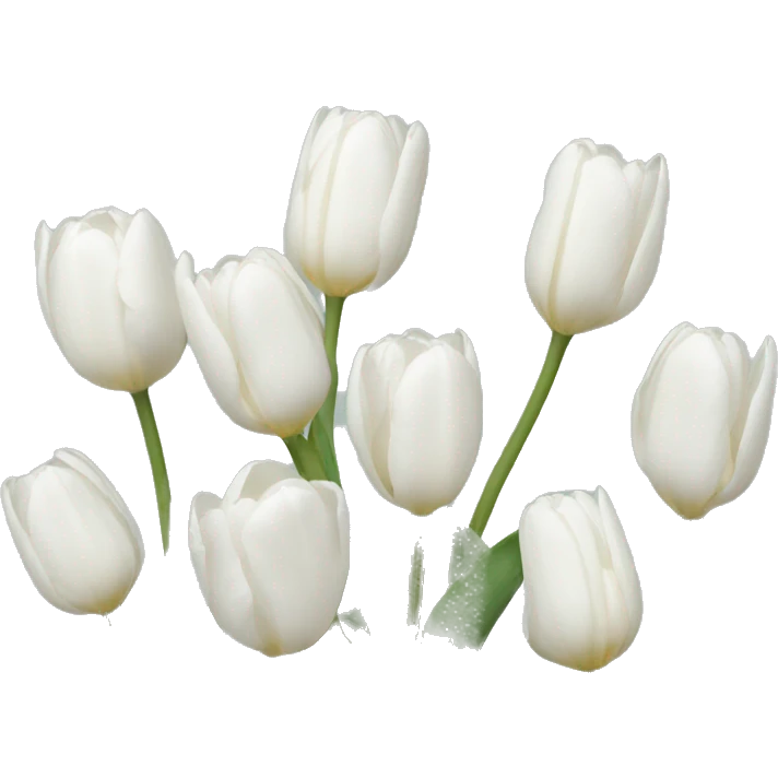 White tulips  emoji