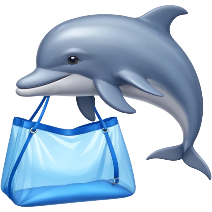 dolphin with nilon bag emoji