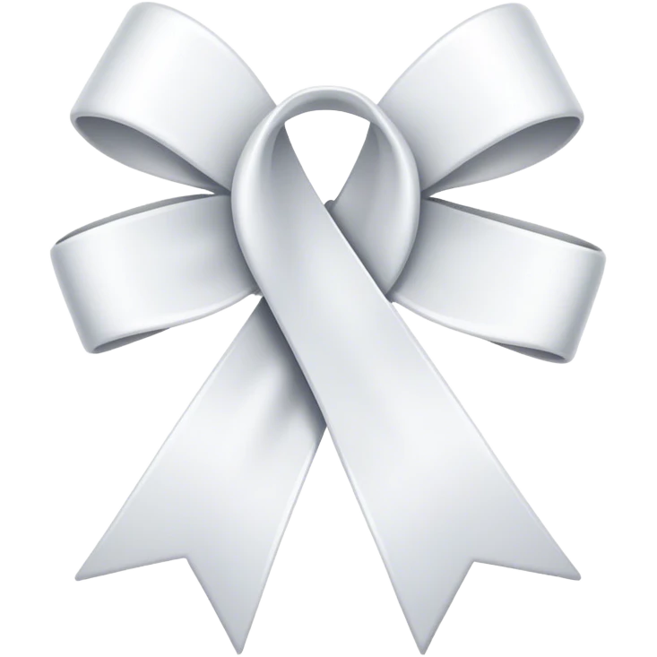 White ribbon emoji