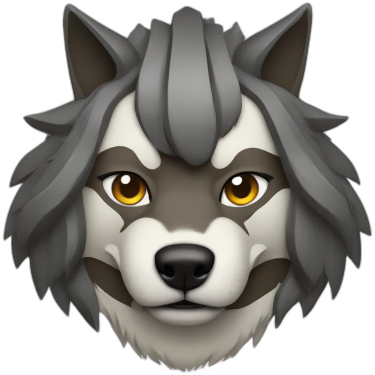 Samurai wolf emoji