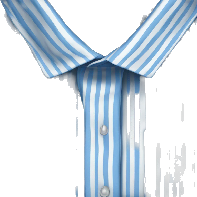 Blue and white striped shirt  emoji