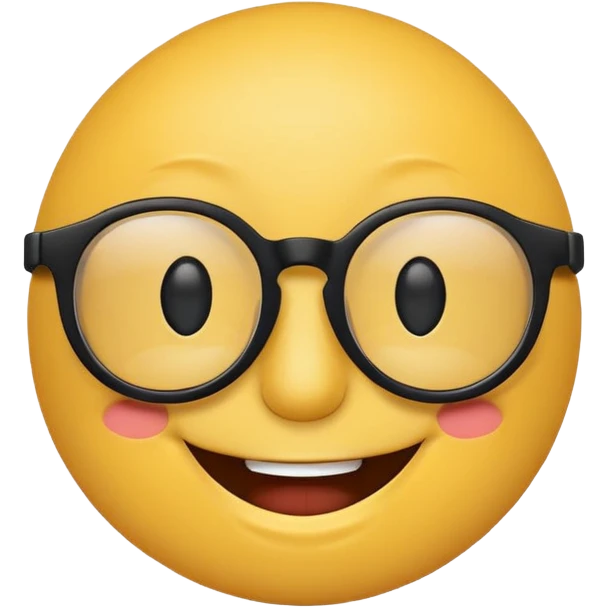 Smart smiley with glasses stock vector make him black emoji