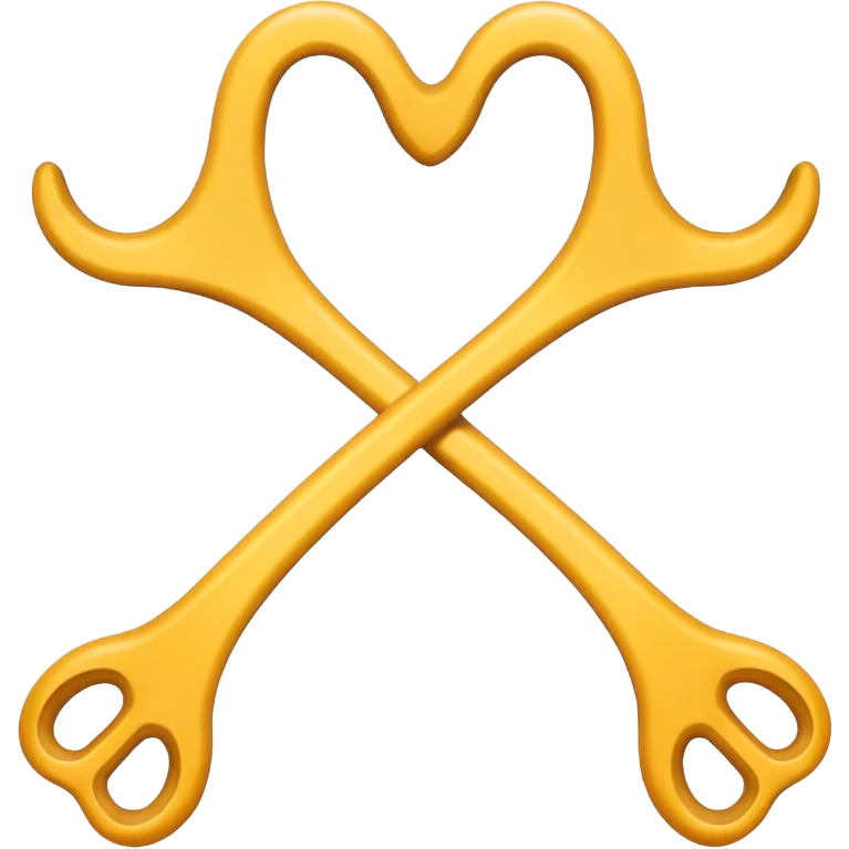 Wish bone outline simple emoji