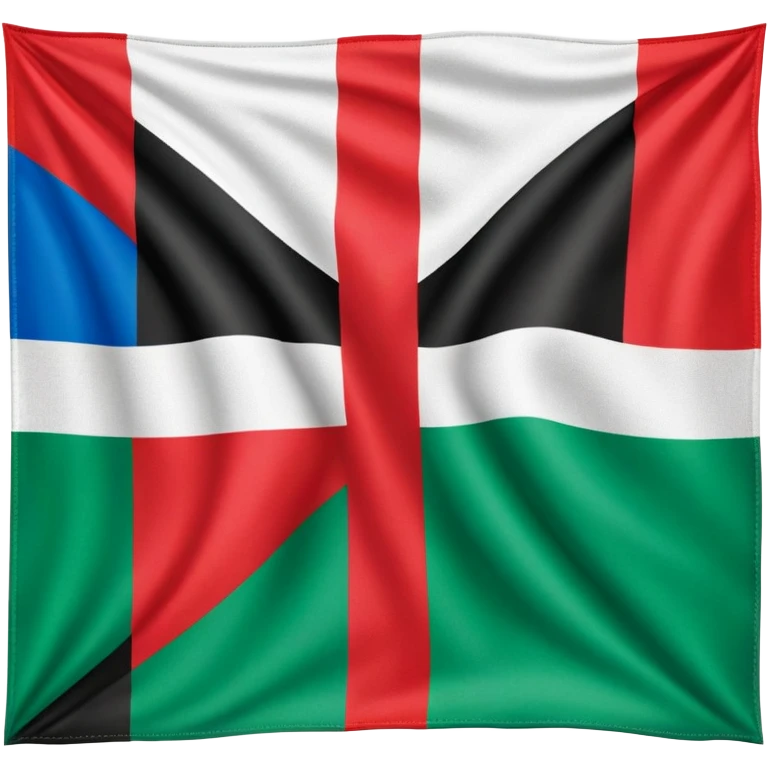 Un drapeau italien barré avec une croix noir  emoji