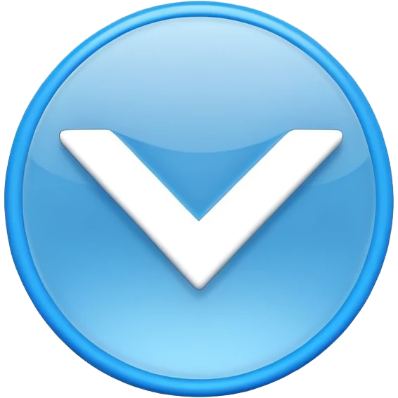 blue checkmark simple clear emoji