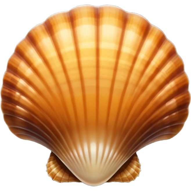 Dark brown sea shell emoji