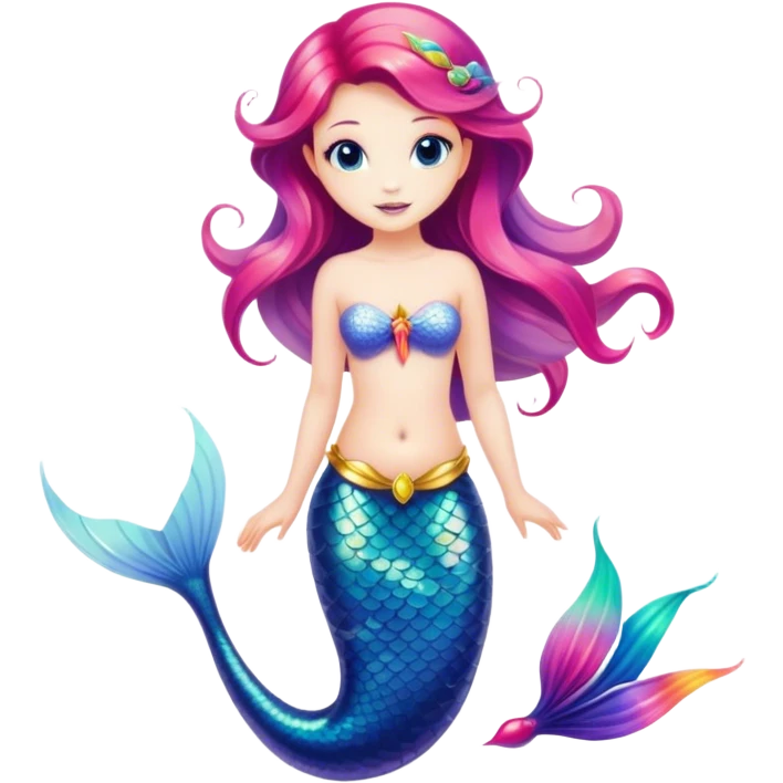Mermaid fairy colorful tail emoji