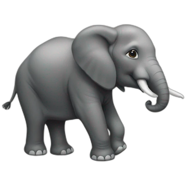 Chat sur éléphant emoji