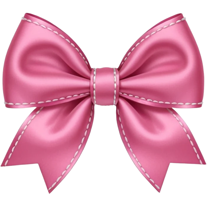 preppy pink mini coquette bow emoji