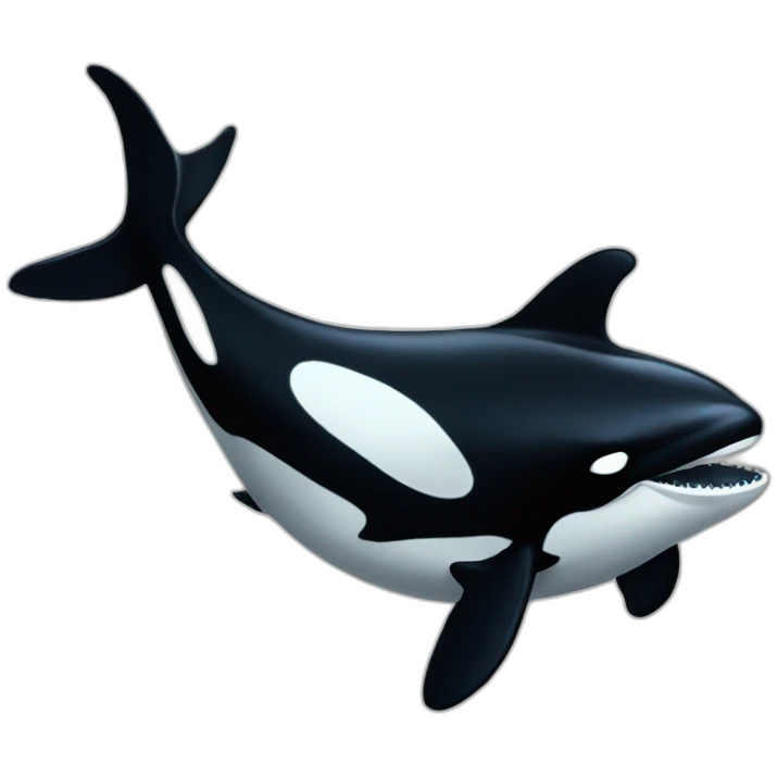 orca drawn as a cartoon emoji