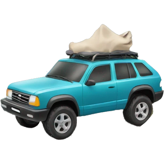Car on a mountai  emoji