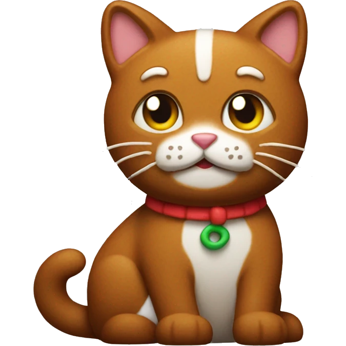Gingerbread cat emoji