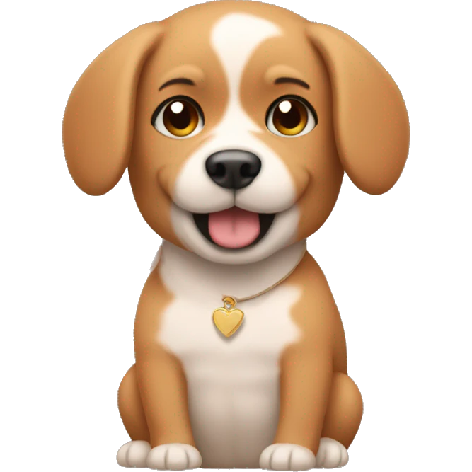 Blush emoji holding dog  emoji