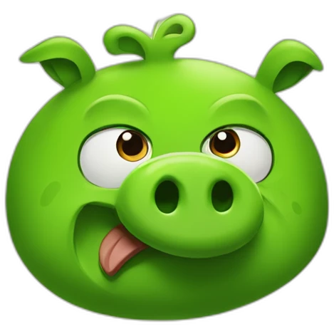 The green pig from Angry Birds rules the birds emoji
