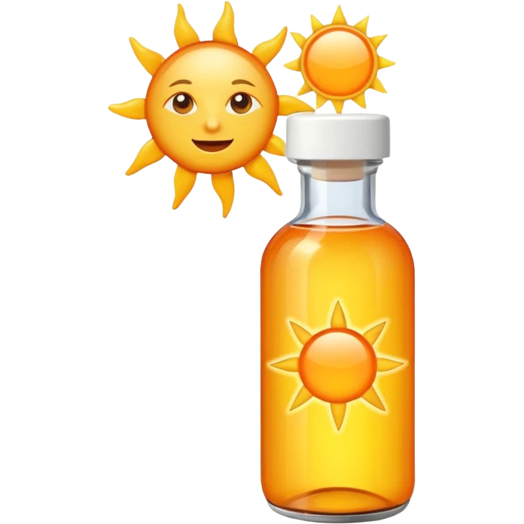 Vitamin A Retinol  and sun emoji
