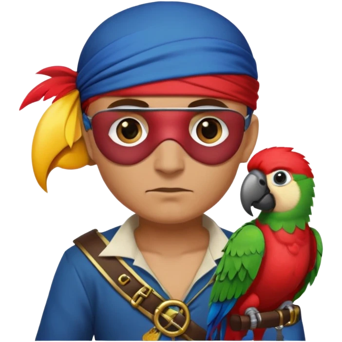 pirate and parrot emoji