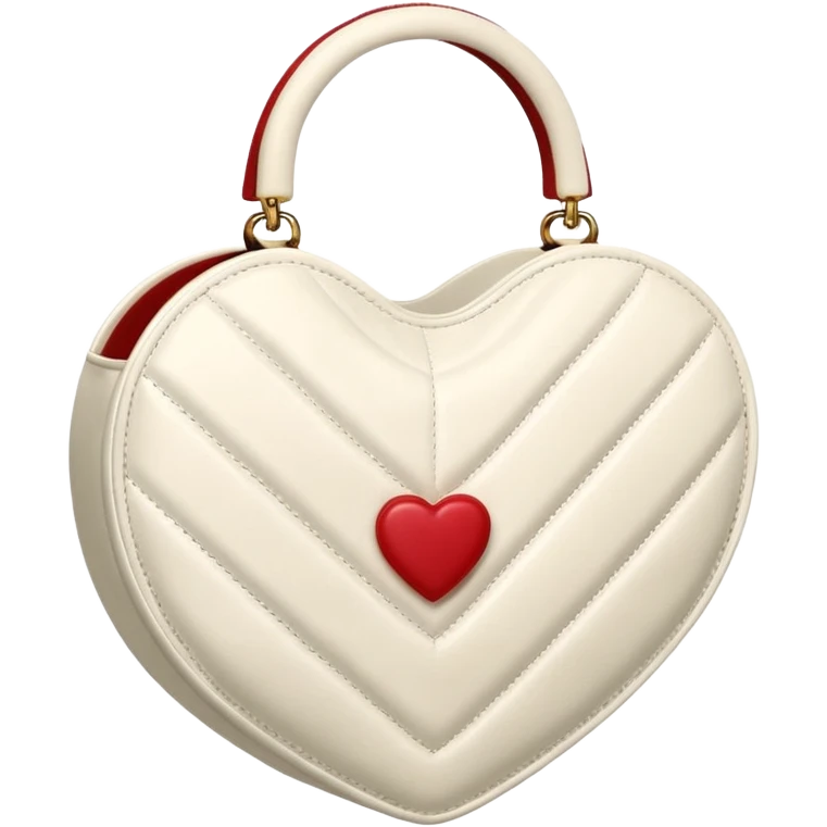 chanel heart shape bag white color bag emoji