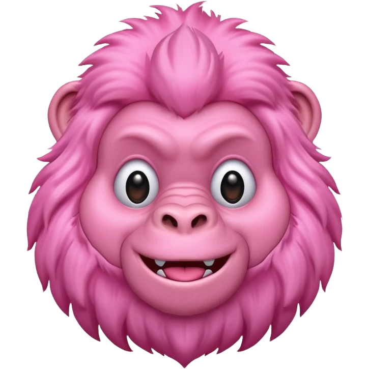 Cute pink gorilla emoji