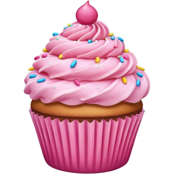 Cupcake with pink icing emoji