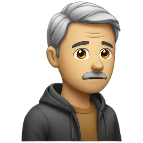 Sad man emoji