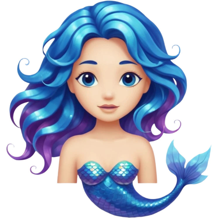 Iridescent mermaid emoji