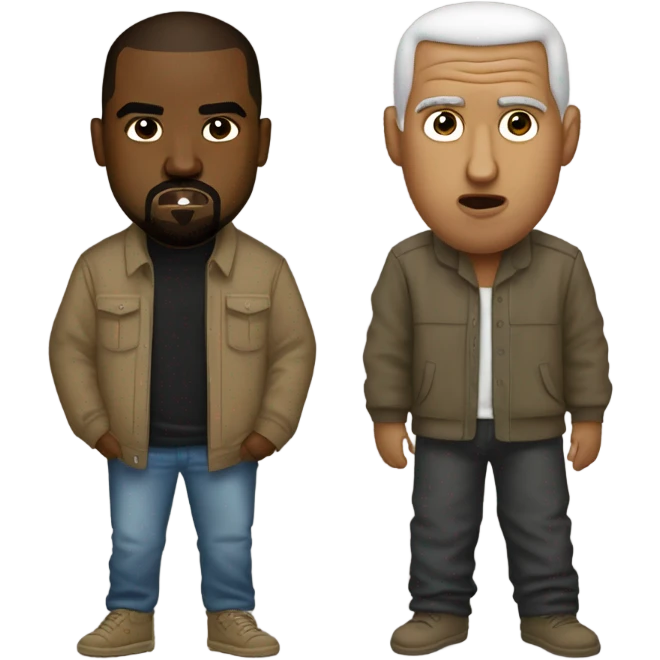 Kanye West vs Kanye East emoji