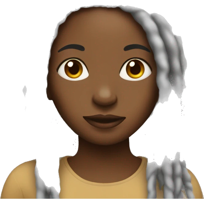 Black woman with dreads emoji