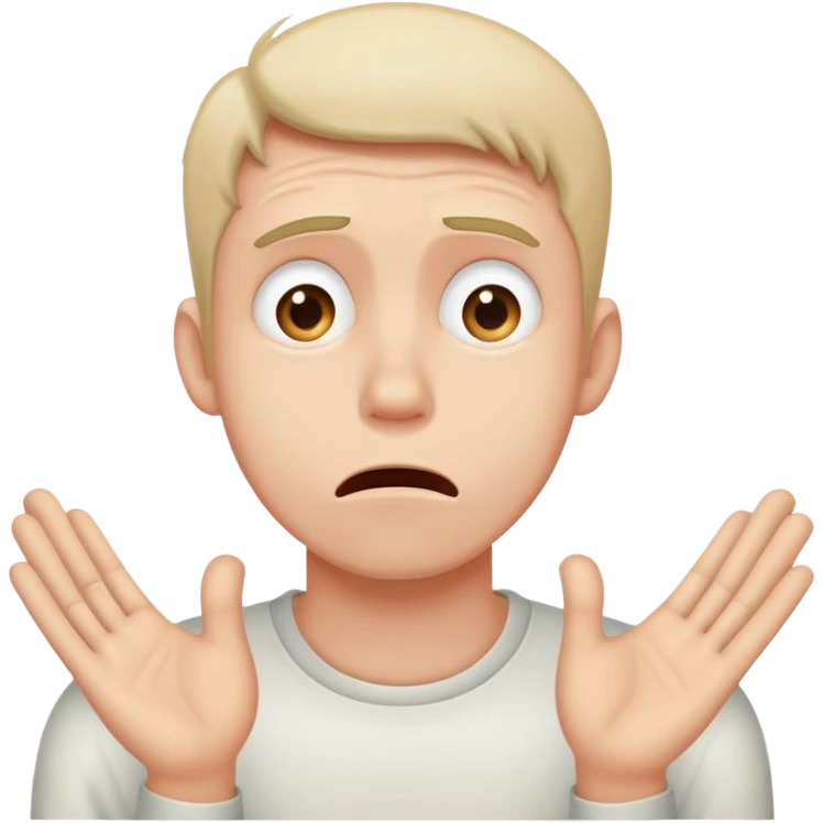 anxious man desperately begging and pleading expression saying please don't leave me emoji