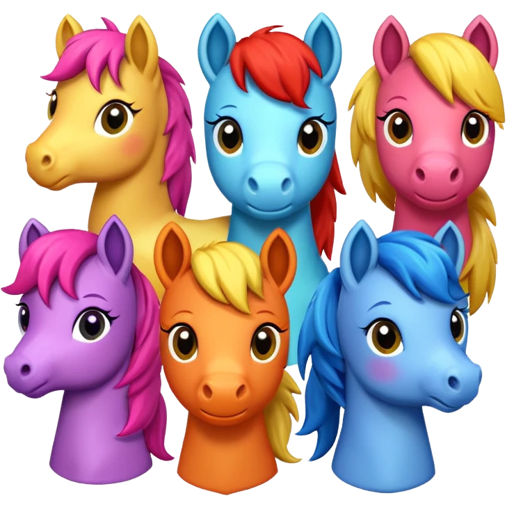 Four ponys emoji