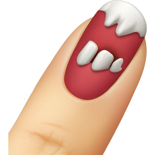 nails biting with excitement emoji