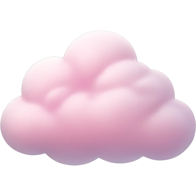 pastel pink cloud emoji