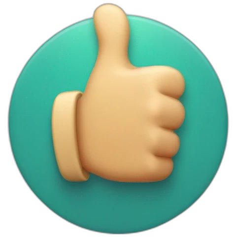 thumbs up cartoon emoji