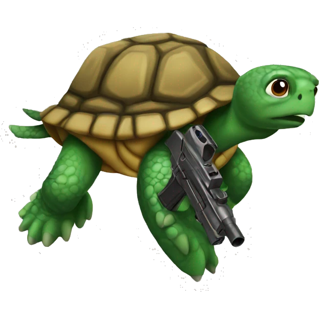 Turtle with gun emoji