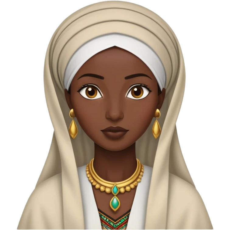 beautiful sudanese woman in traditional clothes  emoji