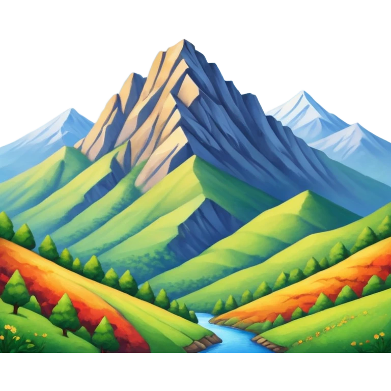 thumbnail picture mac os, painting on wall, mountain emoji