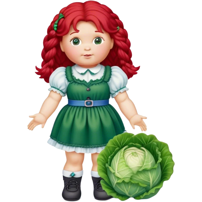 vintage cabbage patch doll red hair emoji