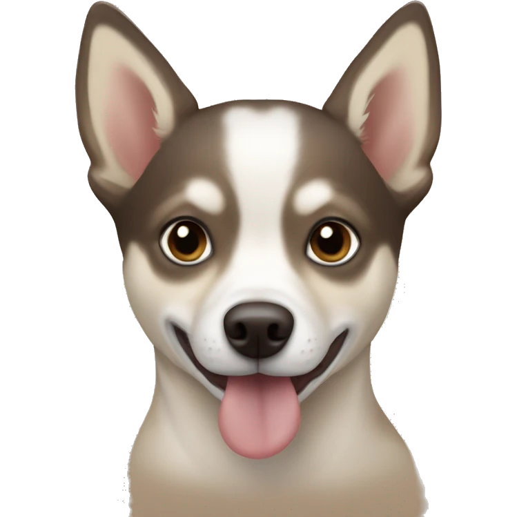 husky chihuahua mix in carmel color emoji