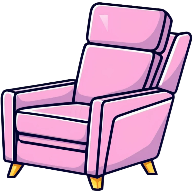 angled smartphone in foreground displaying armchair product page, with sparkle effect on the left side emoji