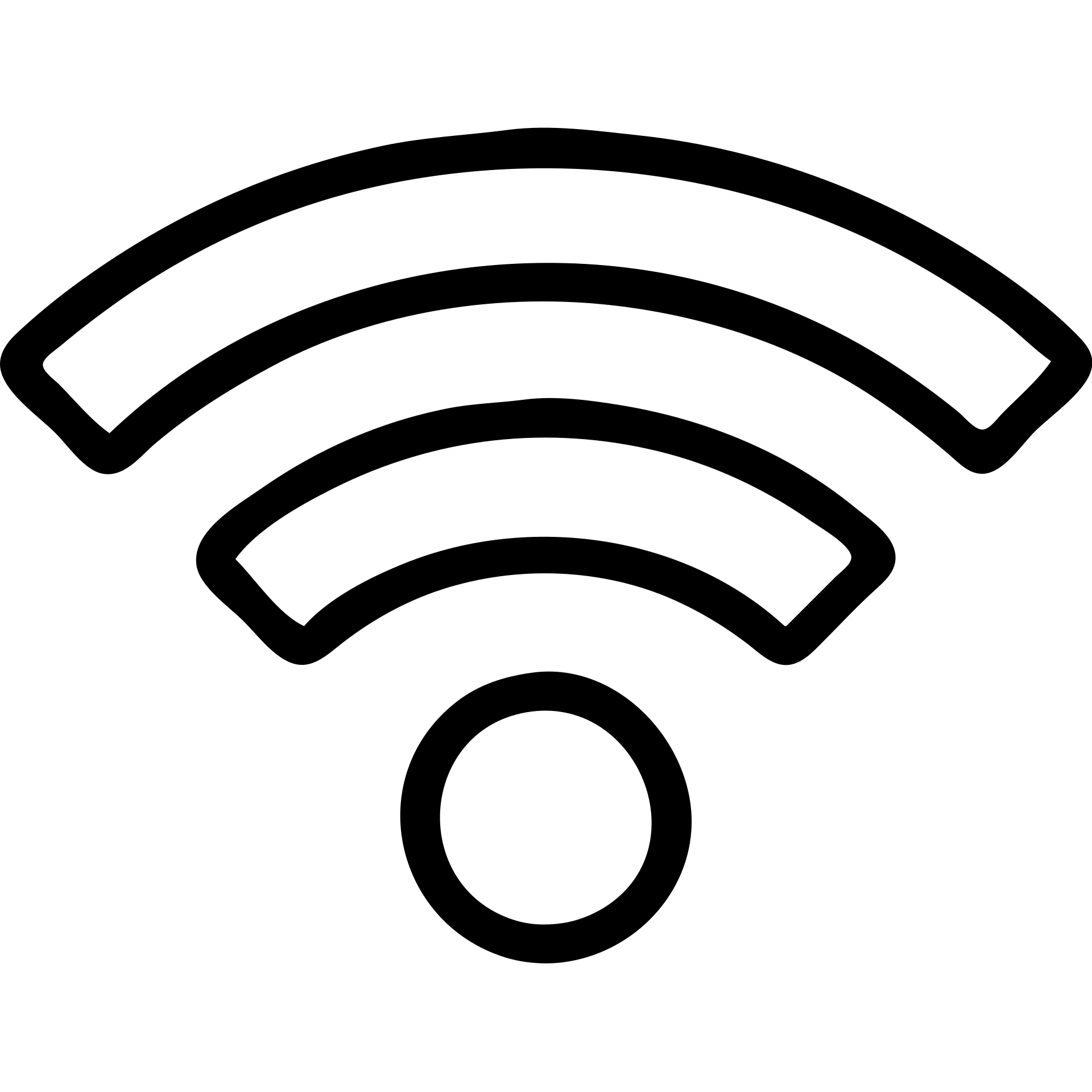simple wifi signal icon black outlined line icon emoji