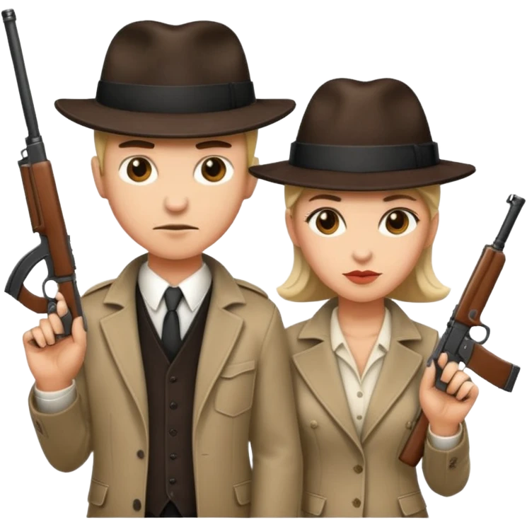 A gangster couple emoji