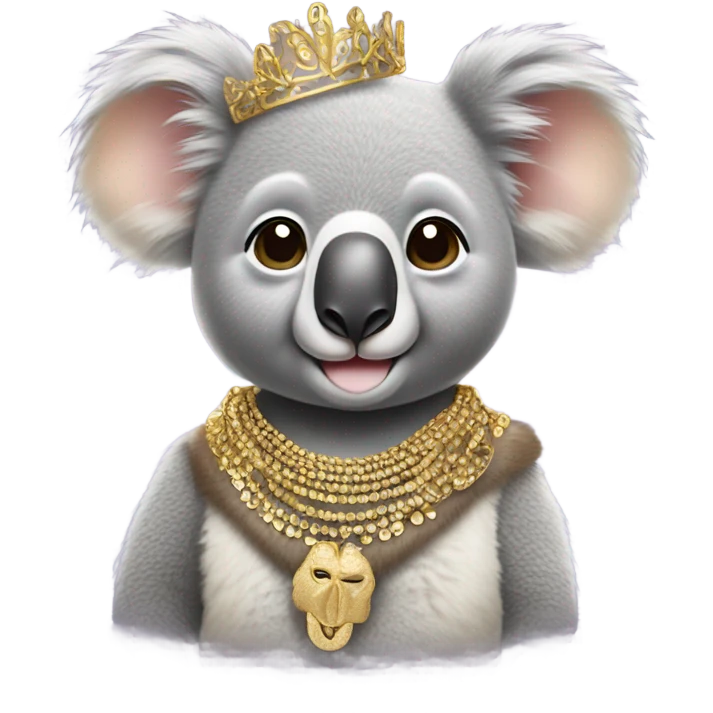 Koala with gold  emoji