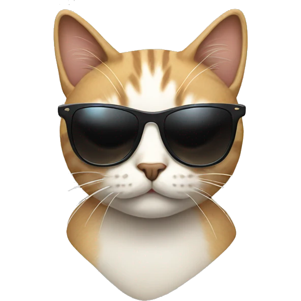 Cat with sunglasses emoji