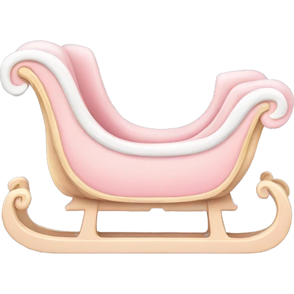 Pastel pink sleigh emoji