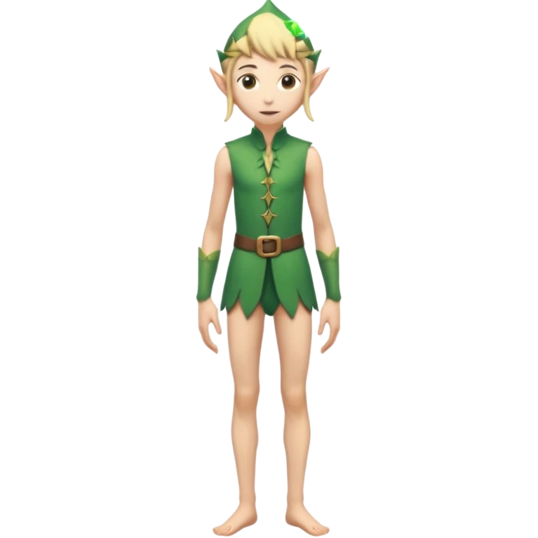 Elfo magro nu de corpo inteiro emoji