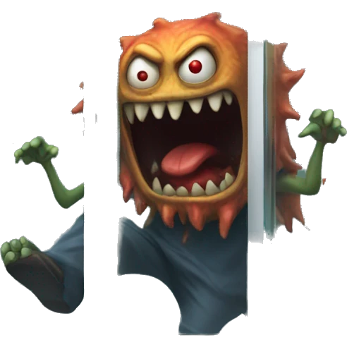 Scary Monster sliding Glassdoor  emoji
