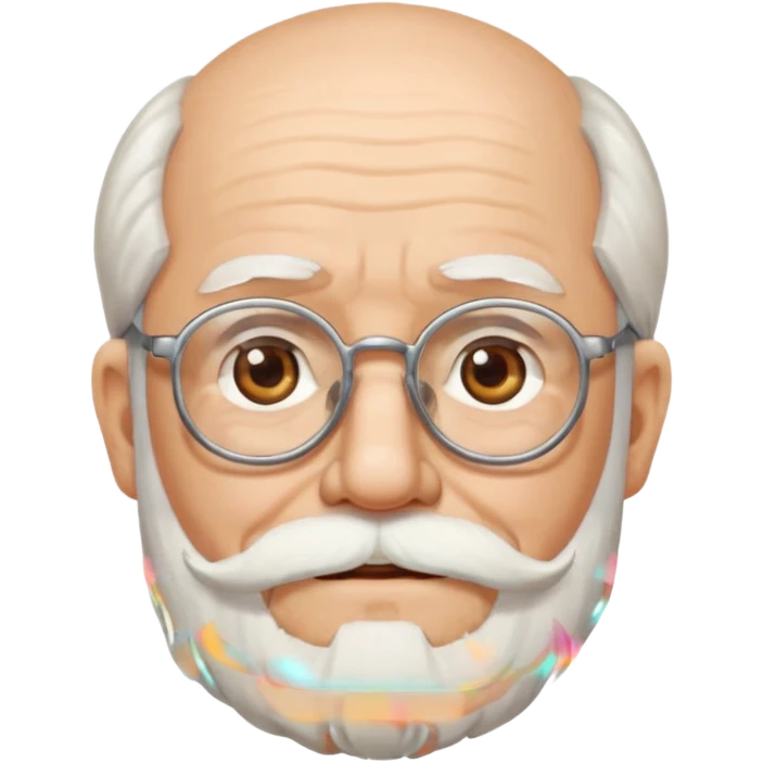 elderly glasses man with long beard emoji