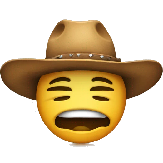 Crying face with cowboy hat  emoji