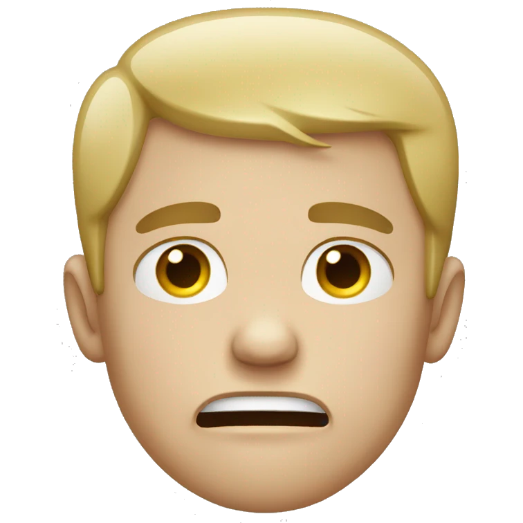 White male crying  emoji